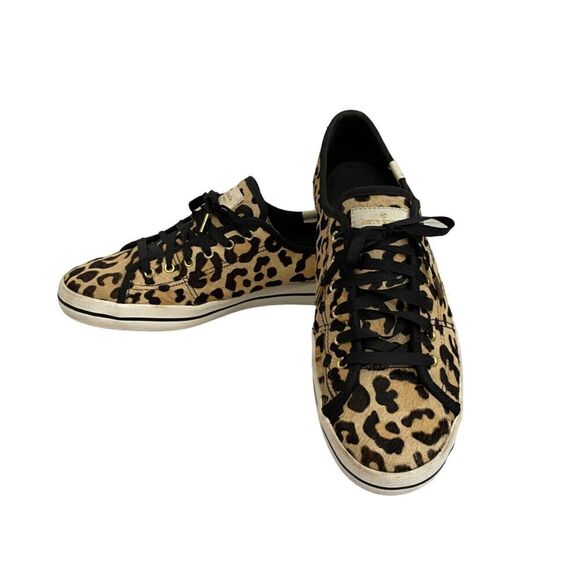 Kate Spade x Keds Calf Hair Leopard Kickstart Lace Up Sneakers Size 9 - Picture 7 of 11